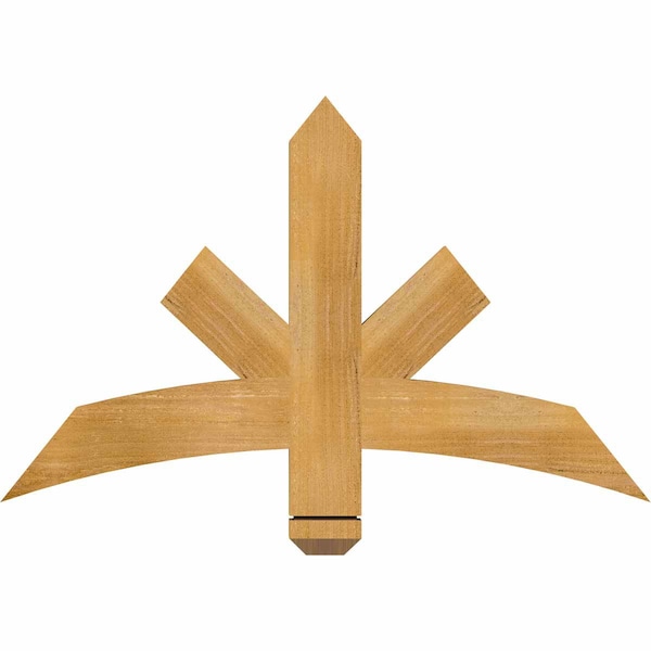 Ekena Millwork Alberta Rough Sawn Timber Gable Bracket, Western Red Cedar, 36"W x 23"H x 2"D x 4"F, 15/12 Pitch GBW036X23X0204ALB00RWR - main